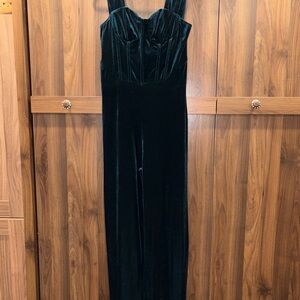 3 Cider Velvet Jumpsuits (Red, Green & Black)